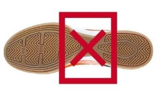 Keine Schuhe mit Profil